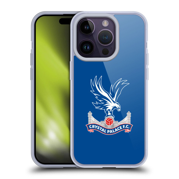 Crystal Palace FC Crest Plain Soft Gel Case for Apple iPhone 14 Pro