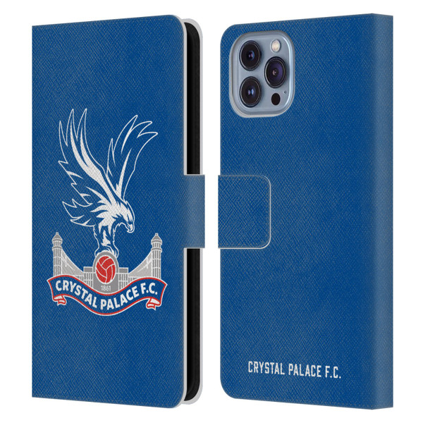 Crystal Palace FC Crest Plain Leather Book Wallet Case Cover For Apple iPhone 14