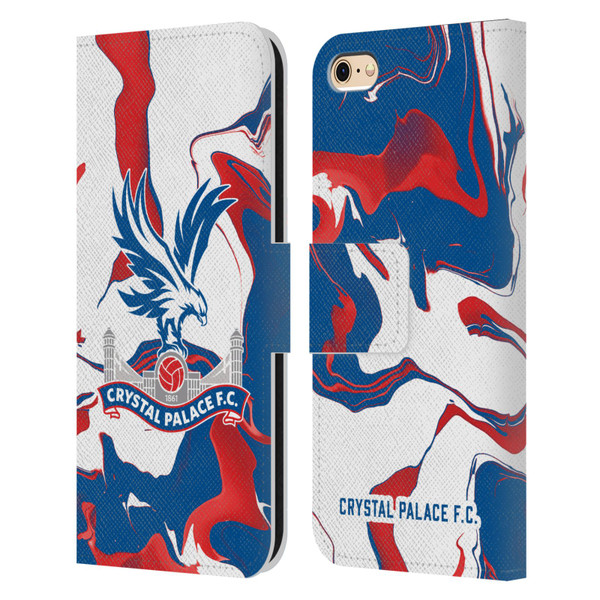 Crystal Palace FC Crest Marble Leather Book Wallet Case Cover For Apple iPhone 6 / iPhone 6s
