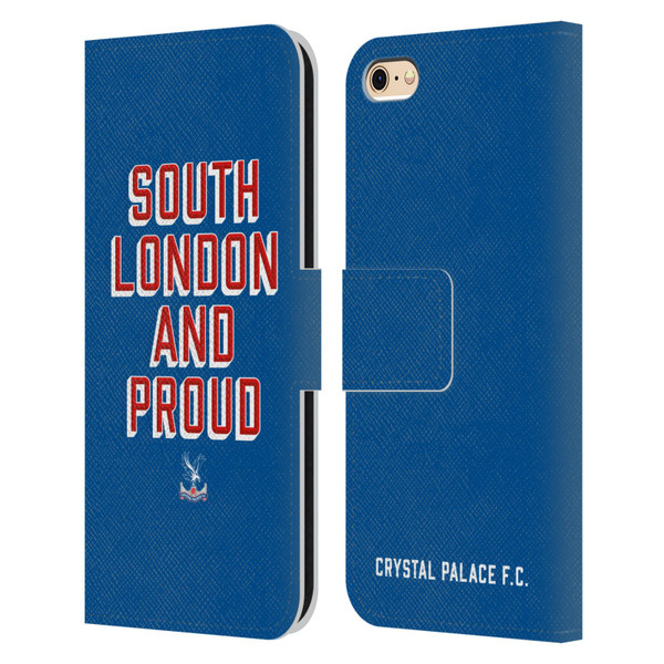 Crystal Palace FC Crest South London And Proud Leather Book Wallet Case Cover For Apple iPhone 6 / iPhone 6s