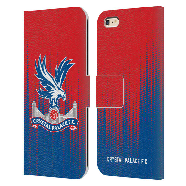 Crystal Palace FC Crest Halftone Leather Book Wallet Case Cover For Apple iPhone 6 Plus / iPhone 6s Plus