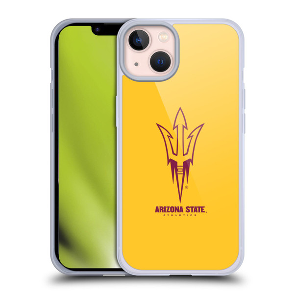 Arizona State University ASU Arizona State University Plain Soft Gel Case for Apple iPhone 13