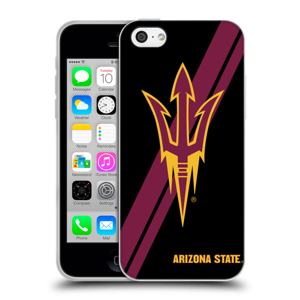 Arizona State University ASU Arizona State University Stripes Soft Gel Case for Apple iPhone 5c