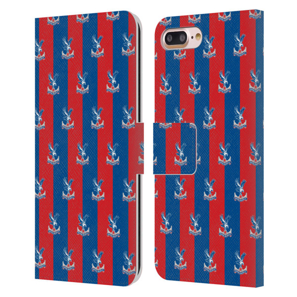 Crystal Palace FC Crest Pattern Leather Book Wallet Case Cover For Apple iPhone 7 Plus / iPhone 8 Plus