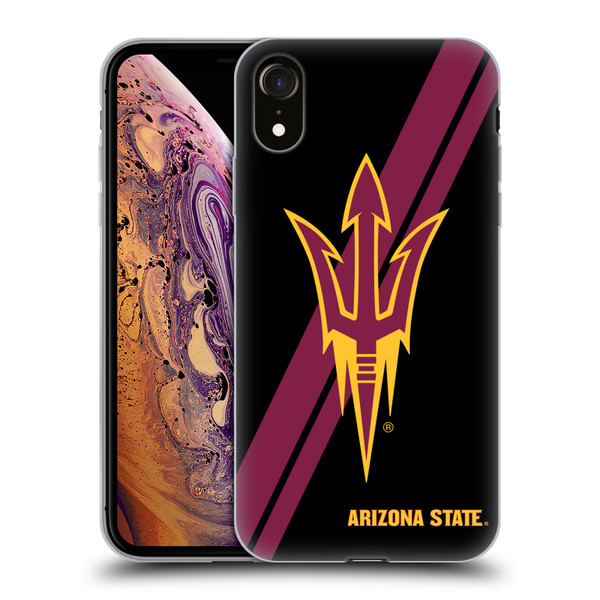 Arizona State University ASU Arizona State University Stripes Soft Gel Case for Apple iPhone XR