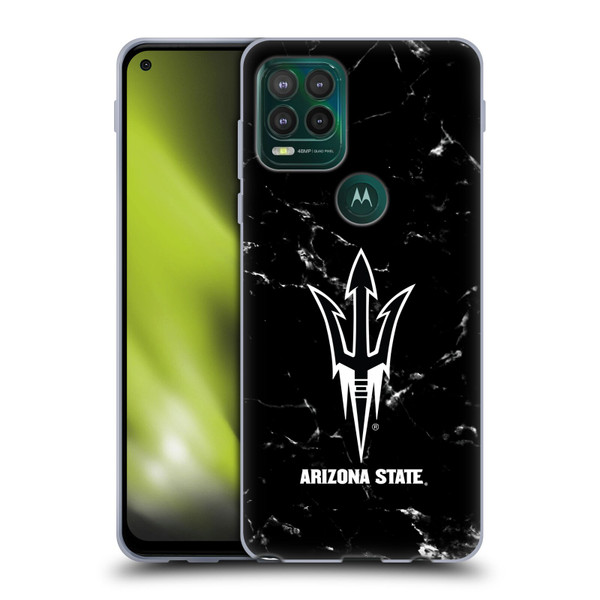 Arizona State University ASU Arizona State University Black And White Marble Soft Gel Case for Motorola Moto G Stylus 5G 2021