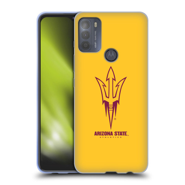 Arizona State University ASU Arizona State University Plain Soft Gel Case for Motorola Moto G50