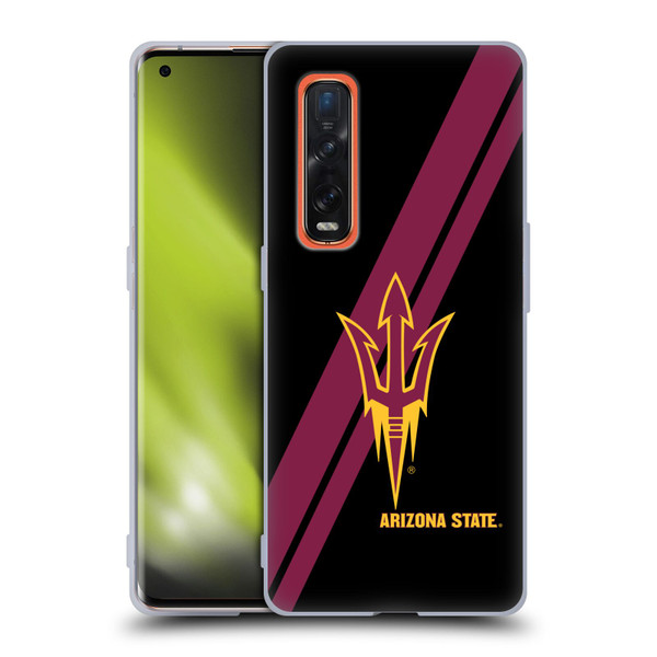 Arizona State University ASU Arizona State University Stripes Soft Gel Case for OPPO Find X2 Pro 5G