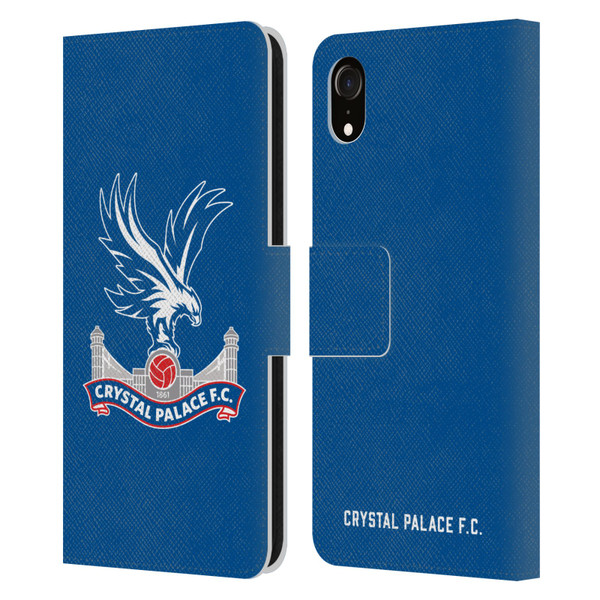 Crystal Palace FC Crest Plain Leather Book Wallet Case Cover For Apple iPhone XR