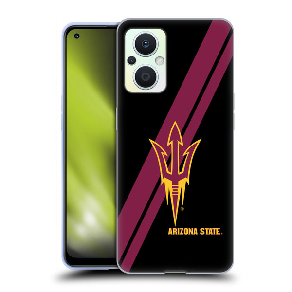 Arizona State University ASU Arizona State University Stripes Soft Gel Case for OPPO Reno8 Lite