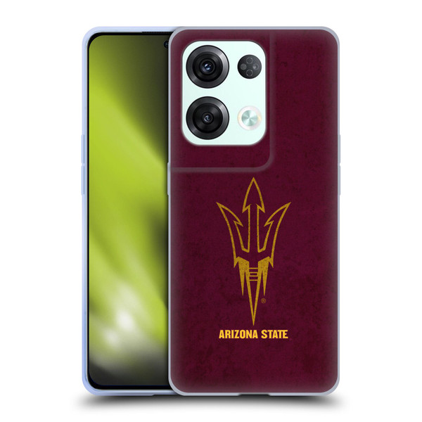 Arizona State University ASU Arizona State University Distressed Look Soft Gel Case for OPPO Reno8 Pro