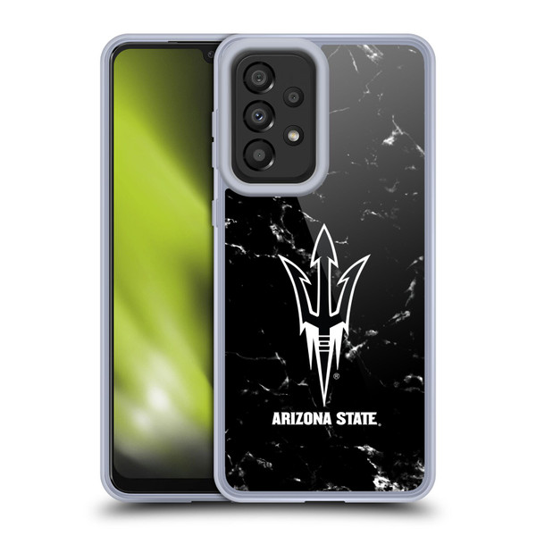 Arizona State University ASU Arizona State University Black And White Marble Soft Gel Case for Samsung Galaxy A33 5G (2022)