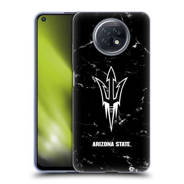 Arizona State University ASU Arizona State University Black And White Marble Soft Gel Case for Xiaomi Redmi Note 9T 5G