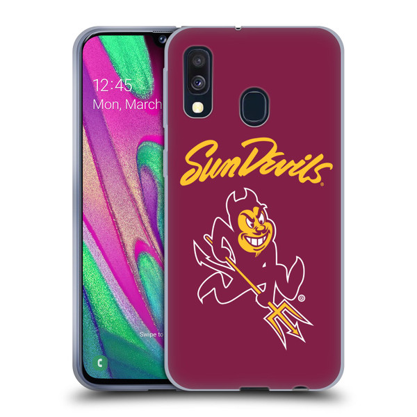 Arizona State University ASU Arizona State Art Sun Devils Soft Gel Case for Samsung Galaxy A40 (2019)