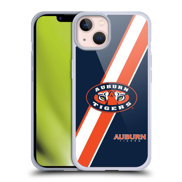 Auburn University AU Auburn University Stripes Soft Gel Case for Apple iPhone 13