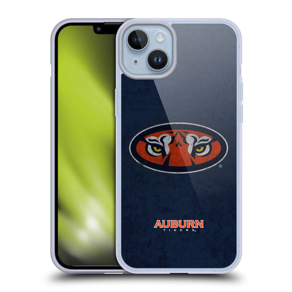 Auburn University AU Auburn University Distressed Look Soft Gel Case for Apple iPhone 14 Plus