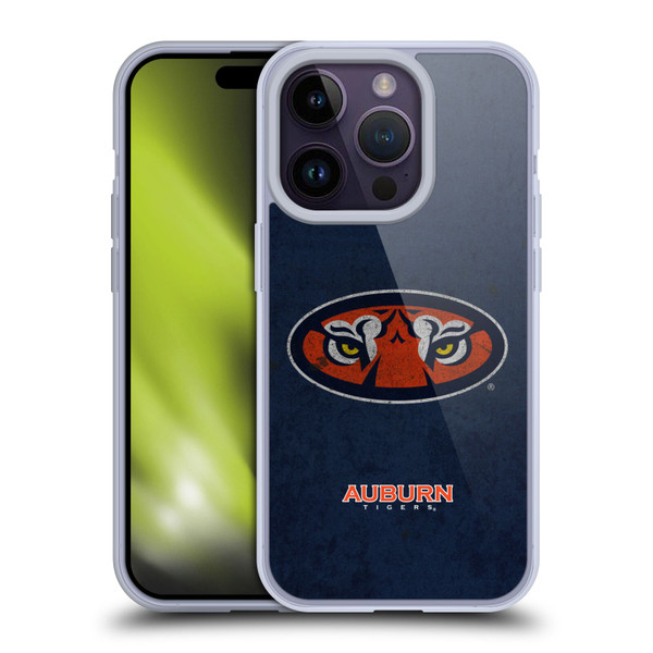 Auburn University AU Auburn University Distressed Look Soft Gel Case for Apple iPhone 14 Pro
