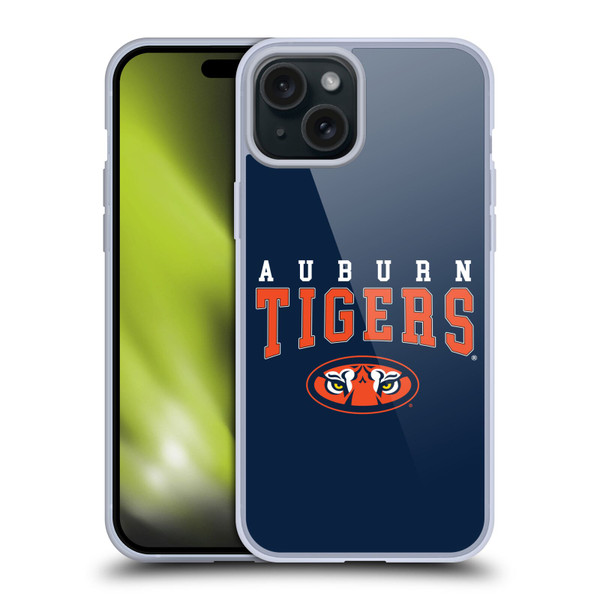 Auburn University AU Auburn University Auburn Tigers Soft Gel Case for Apple iPhone 15 Plus