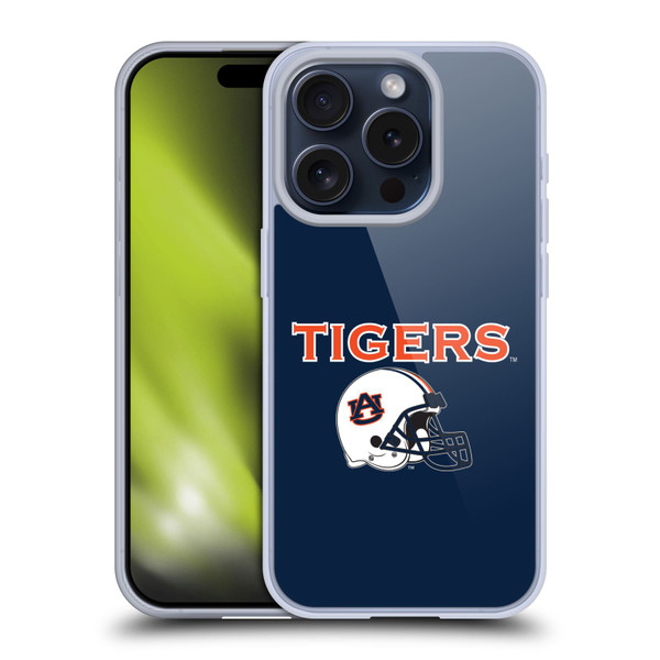 Auburn University AU Auburn University Helmet Logotype Soft Gel Case for Apple iPhone 15 Pro
