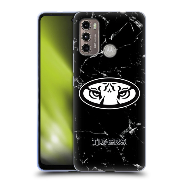 Auburn University AU Auburn University Black And White Marble Soft Gel Case for Motorola Moto G60 / Moto G40 Fusion