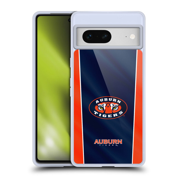 Auburn University AU Auburn University Banner Soft Gel Case for Google Pixel 7