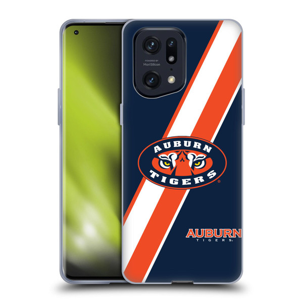 Auburn University AU Auburn University Stripes Soft Gel Case for OPPO Find X5 Pro