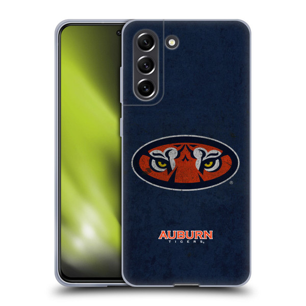 Auburn University AU Auburn University Distressed Look Soft Gel Case for Samsung Galaxy S21 FE 5G