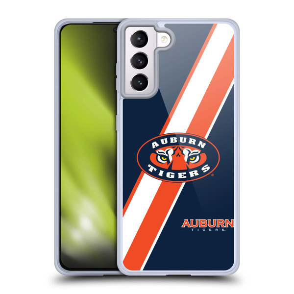 Auburn University AU Auburn University Stripes Soft Gel Case for Samsung Galaxy S21+ 5G