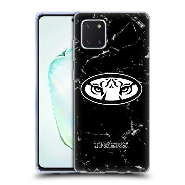 Auburn University AU Auburn University Black And White Marble Soft Gel Case for Samsung Galaxy Note10 Lite