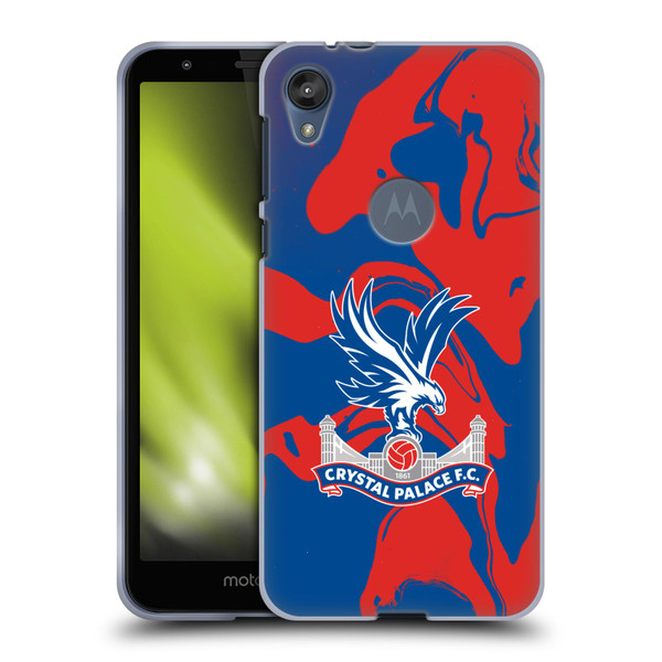 Crystal Palace FC Crest Red And Blue Marble Soft Gel Case for Motorola Moto E6