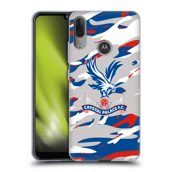Crystal Palace FC Crest Camouflage Soft Gel Case for Motorola Moto E6 Plus