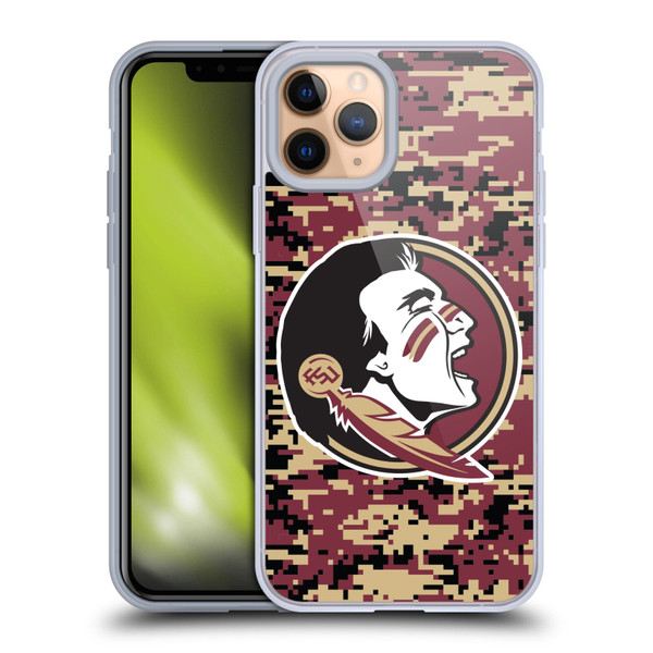 Florida State University FSU Florida State University Digital Camouflage Soft Gel Case for Apple iPhone 11 Pro