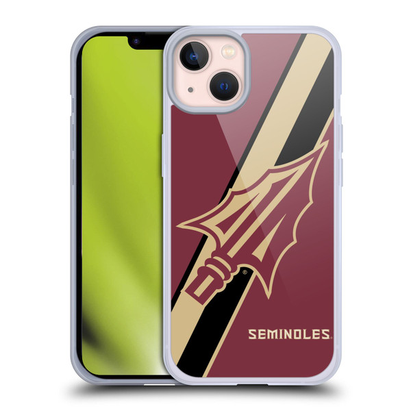 Florida State University FSU Florida State University Stripes Soft Gel Case for Apple iPhone 13