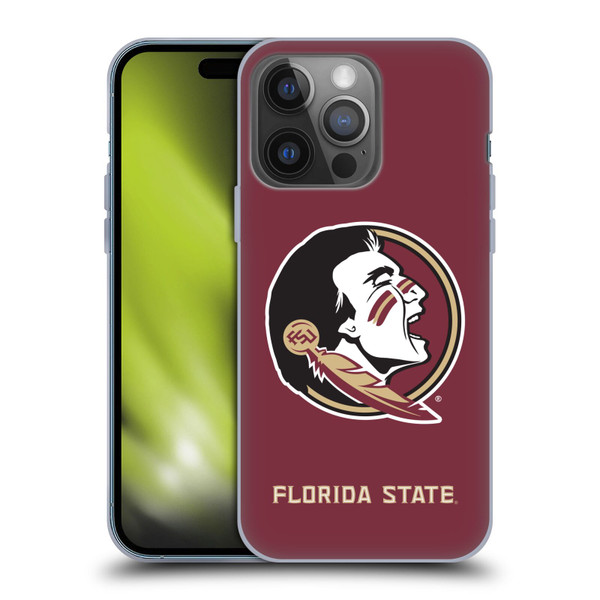 Florida State University FSU Florida State University Plain Soft Gel Case for Apple iPhone 14 Pro