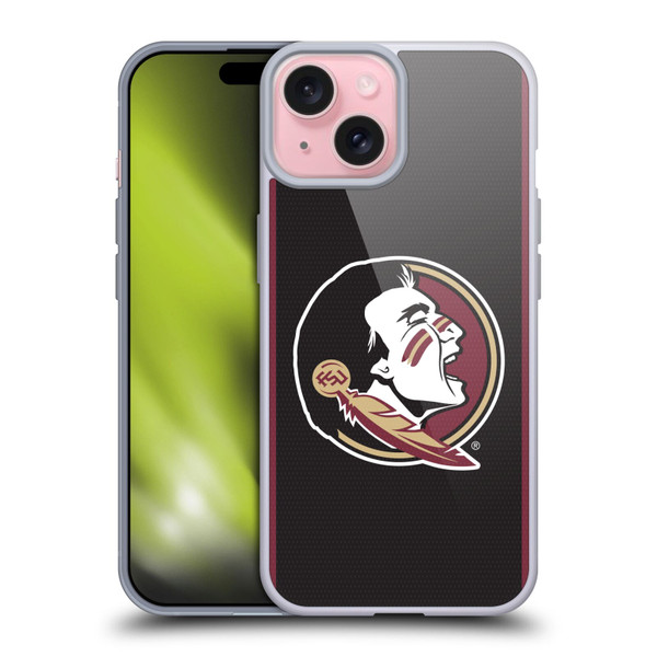 Florida State University FSU Florida State University Football Jersey Soft Gel Case for Apple iPhone 15