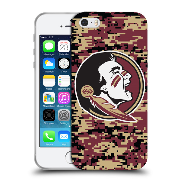 Florida State University FSU Florida State University Digital Camouflage Soft Gel Case for Apple iPhone 5 / 5s / iPhone SE 2016