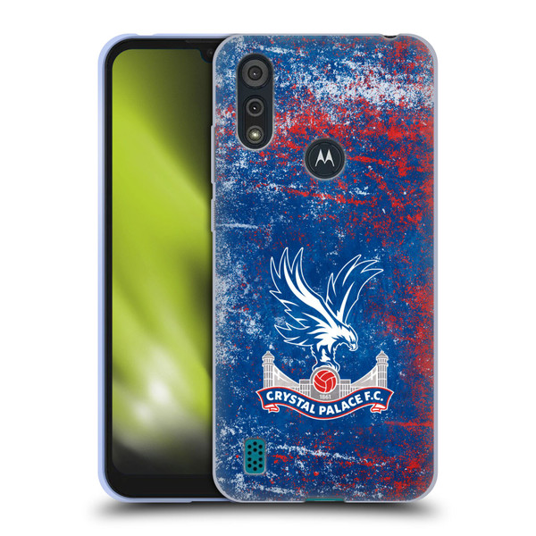 Crystal Palace FC Crest Distressed Soft Gel Case for Motorola Moto E6s (2020)