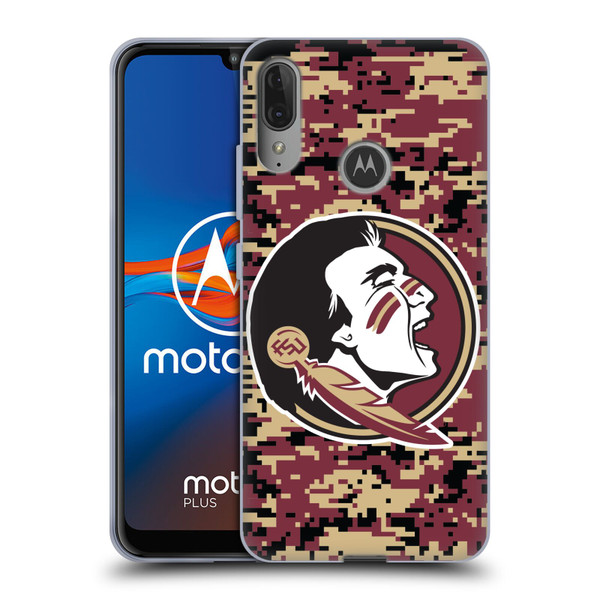 Florida State University FSU Florida State University Digital Camouflage Soft Gel Case for Motorola Moto E6 Plus