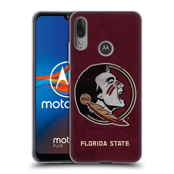 Florida State University FSU Florida State University Distressed Soft Gel Case for Motorola Moto E6 Plus