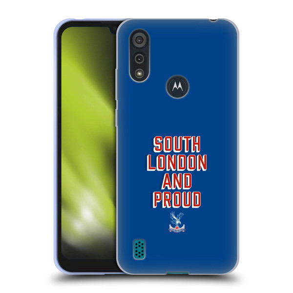 Crystal Palace FC Crest South London And Proud Soft Gel Case for Motorola Moto E6s (2020)