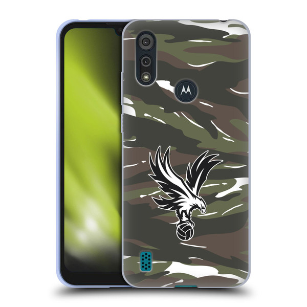 Crystal Palace FC Crest Woodland Camouflage Soft Gel Case for Motorola Moto E6s (2020)