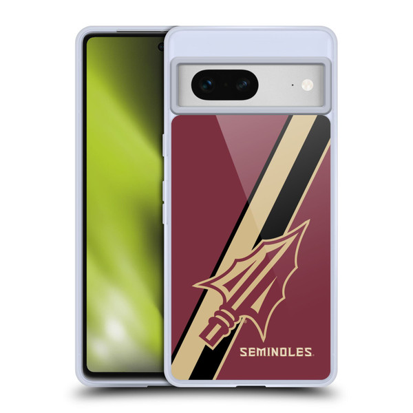 Florida State University FSU Florida State University Stripes Soft Gel Case for Google Pixel 7