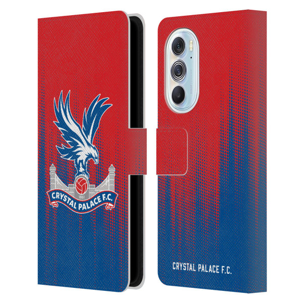 Crystal Palace FC Crest Halftone Leather Book Wallet Case Cover For Motorola Edge X30
