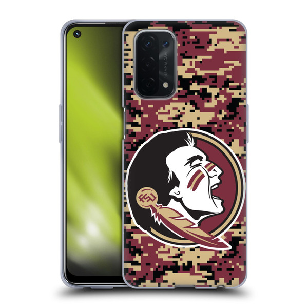 Florida State University FSU Florida State University Digital Camouflage Soft Gel Case for OPPO A54 5G