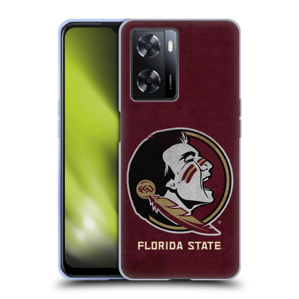 Florida State University FSU Florida State University Distressed Soft Gel Case for OPPO A57s