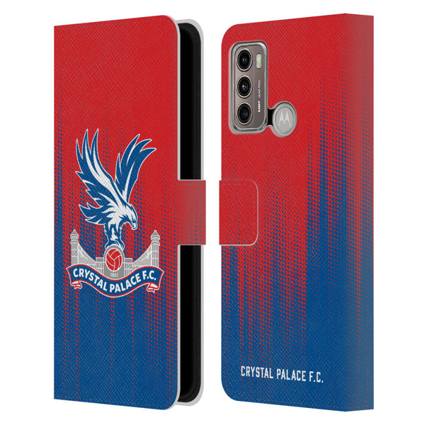 Crystal Palace FC Crest Halftone Leather Book Wallet Case Cover For Motorola Moto G60 / Moto G40 Fusion