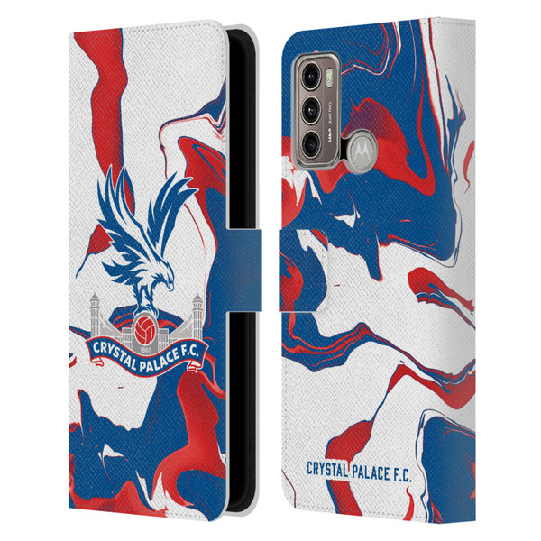 Crystal Palace FC Crest Marble Leather Book Wallet Case Cover For Motorola Moto G60 / Moto G40 Fusion