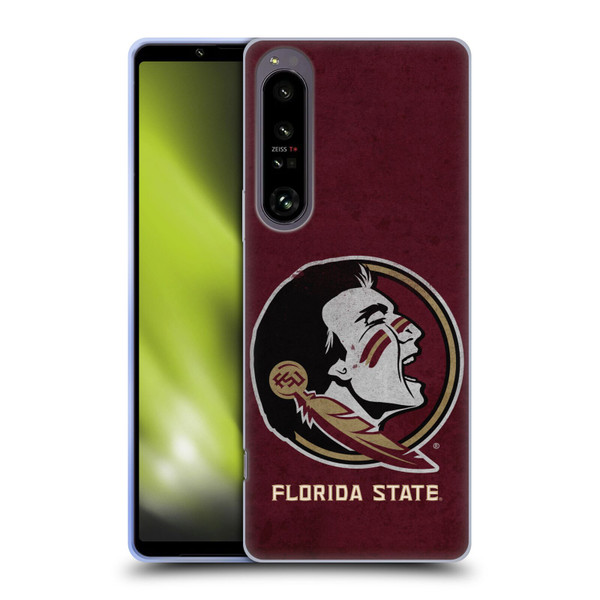 Florida State University FSU Florida State University Distressed Soft Gel Case for Sony Xperia 1 IV