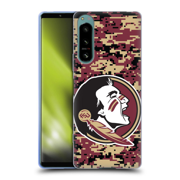 Florida State University FSU Florida State University Digital Camouflage Soft Gel Case for Sony Xperia 5 IV