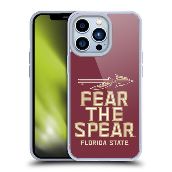 Florida State University FSU Florida State University Art Fear The Spear Soft Gel Case for Apple iPhone 13 Pro